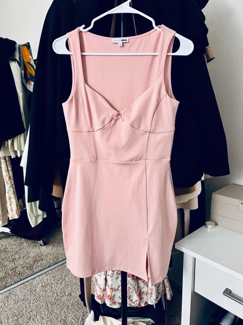 Fashion Nova Blush Pink Sleeveless Bodycon Mini Dress